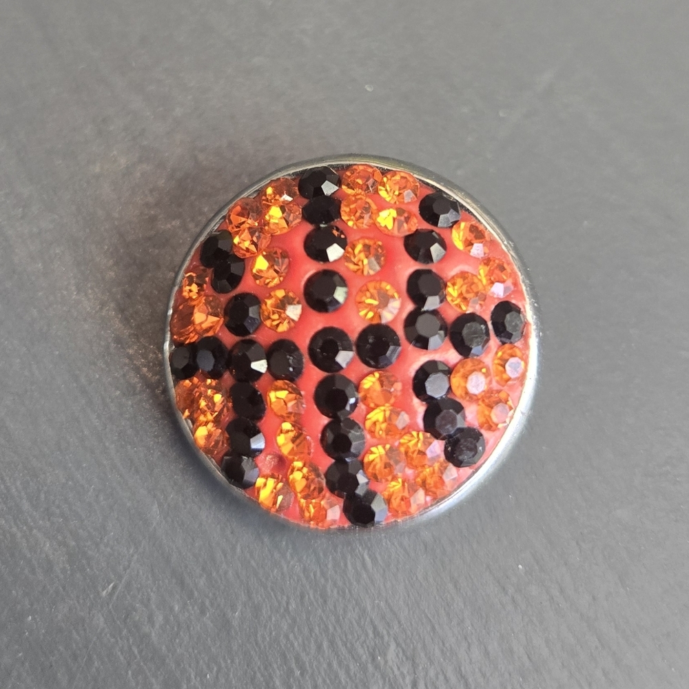 Ginger Snaps Original Black & Orange Basketball Snap